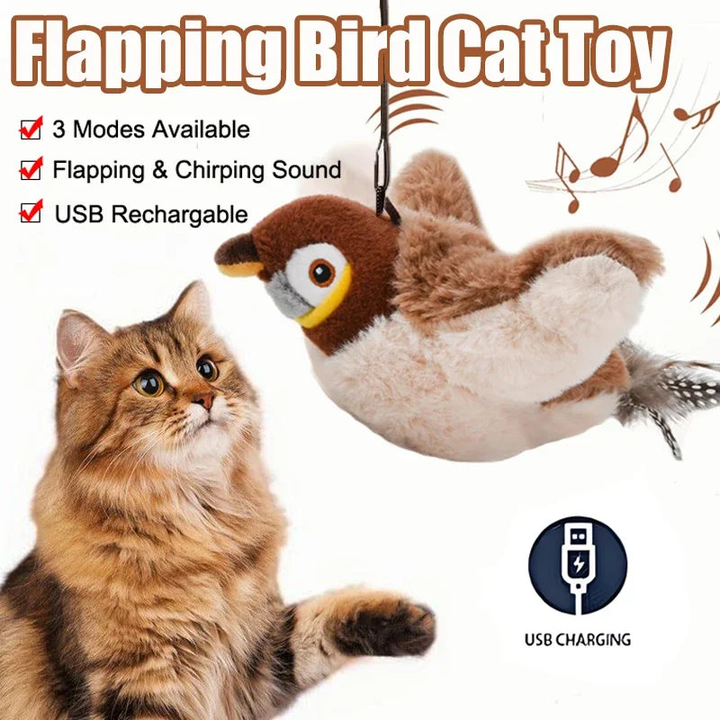Dancing Sparrow – Interactive Toy for Happy Cats 🐱🐦