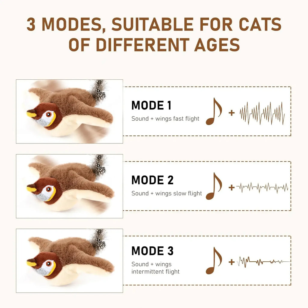 Dancing Sparrow – Interactive Toy for Happy Cats 🐱🐦