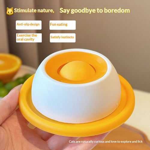 Anti-spill Slow Feeder Cat Toy, Boredom Buster, Chew-resistant Treat Dispenser